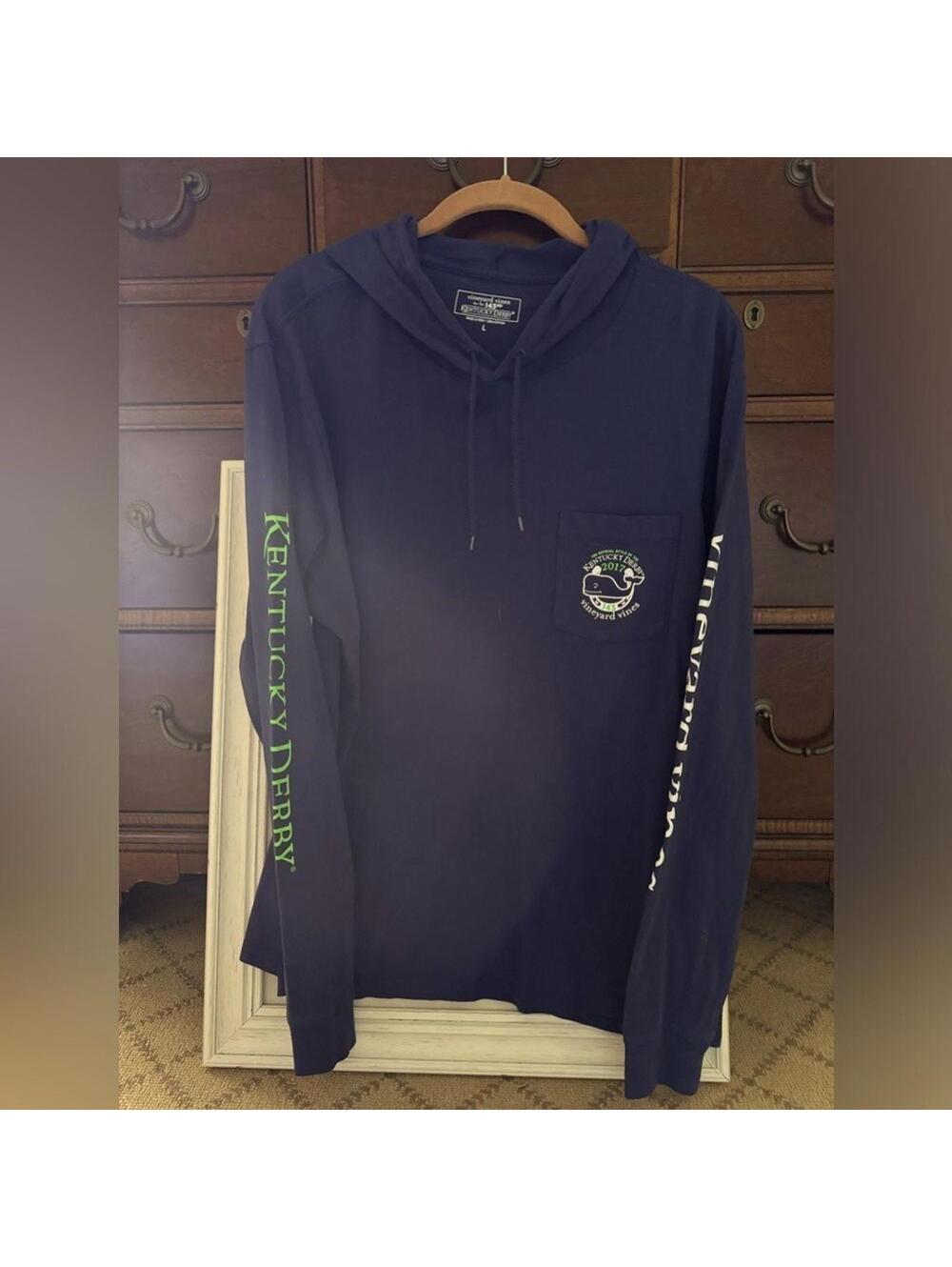 Vineyard Vines 143rd Kentucky Derby Vintage hoodie long sleeve T shirt L